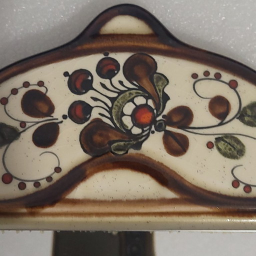 Majolika glazed ceramic mirror, Schramberg, 1950-60