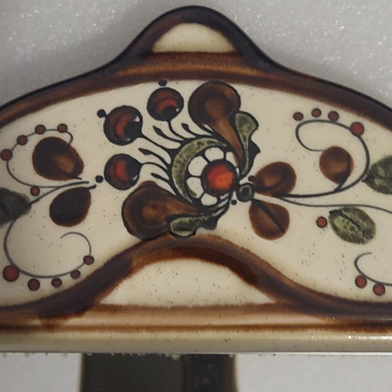 Image 1 of Espejo de cerámica esmaltada mayólica, Schramberg, 1950-60