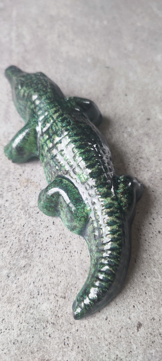 Image 1 of Crocodile Accolay en céramique émaillée
