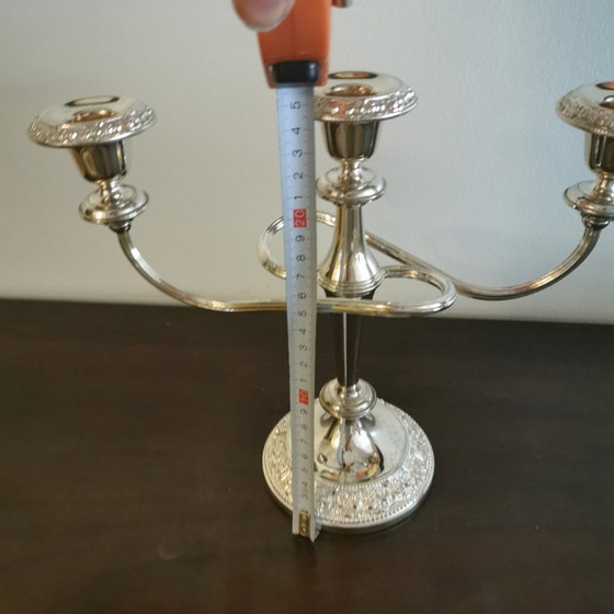 Image 1 of CHANDELIERS ANGLAIS ARGENTÉS