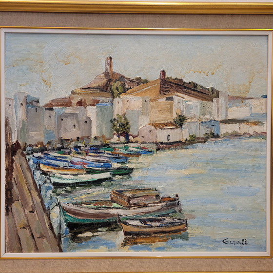 Image 1 of Óleo Sobre Tabla “Puerto De Ibiza” Francisco Giralt, 1986 – España