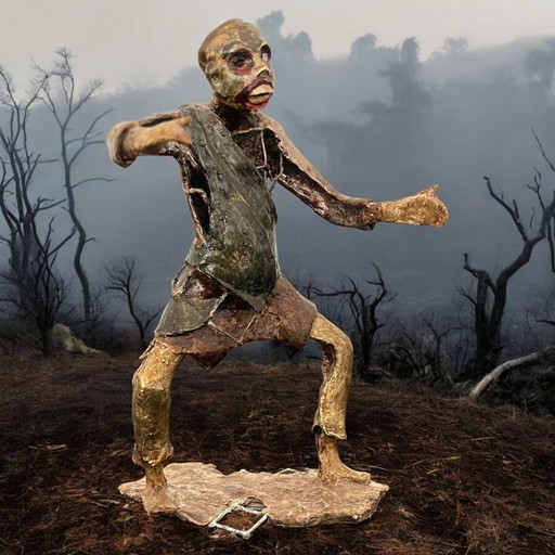 1987 Zombie Figurine Sculpture from Jan Van Munster Gallery The Hague