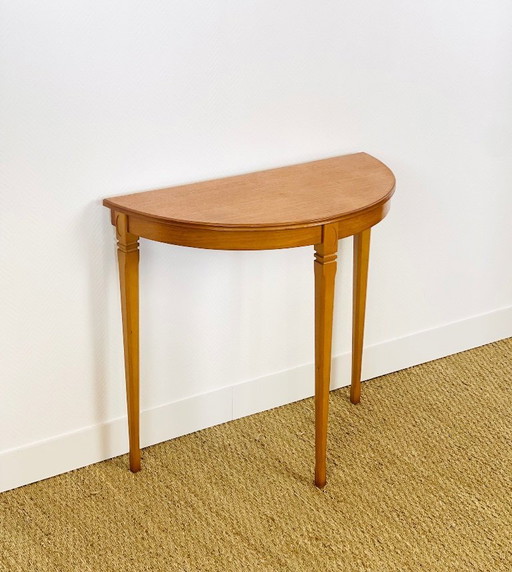 Vintage-Halbmond-Konsolentisch aus Teakholz von Legate Furniture, 1970