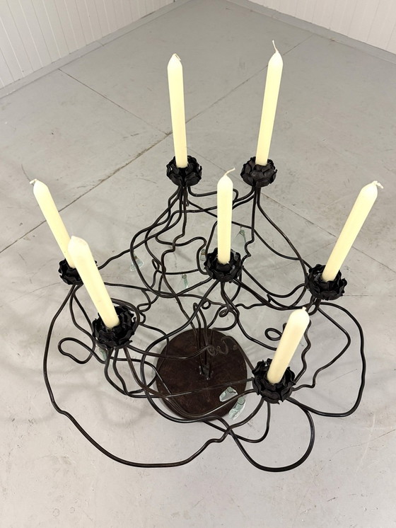 Image 1 of Großer brutalistischer Kerzenleuchter 1980er Jahre