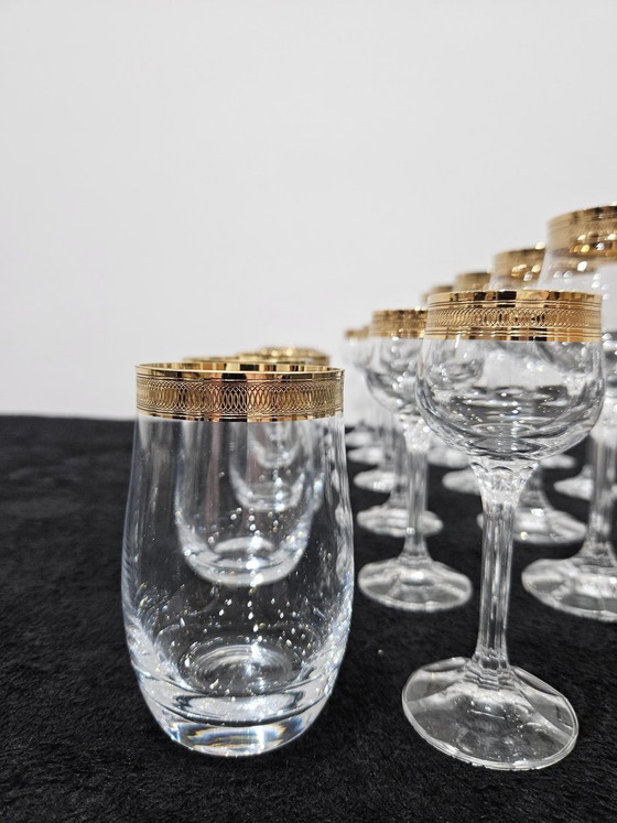 Bicchieri in cristallo dorato vintage, set da 24 – Bicchieri e caraffe, Crystal (photo 5 of 13)