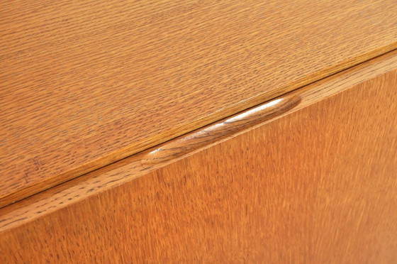 Mid-century sideboard with slanted front, 1950s – Wood (photo 6 of 13)