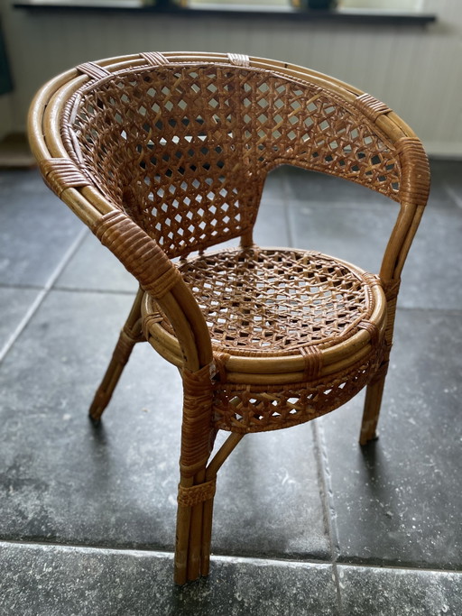 Rattan high chair