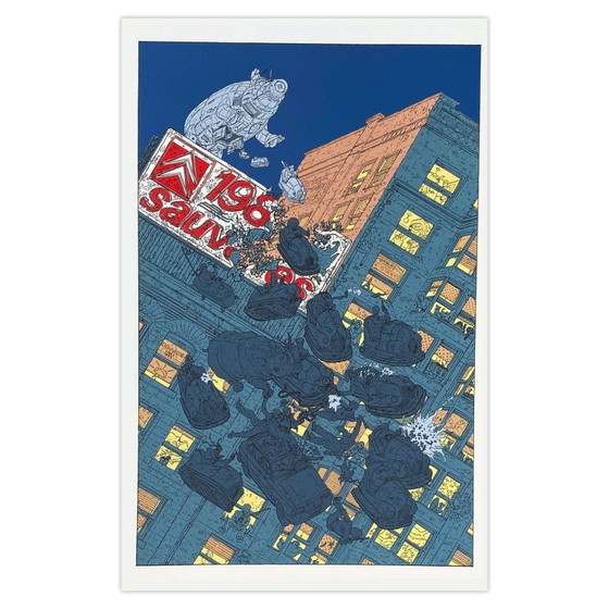 Image 1 of COLLECTIF – CITROEN Les Chevrons voient rouge – Siebdruck von Geof Darrow 1986