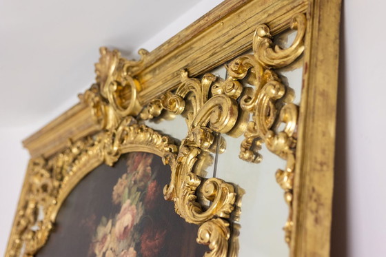 Image 1 of Grand miroir trumeau, de style Louis XV. 1950s.