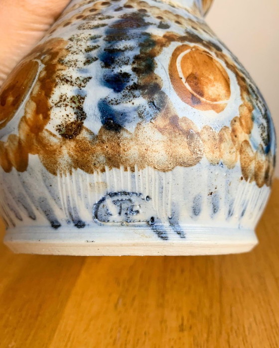 Image 1 of Geglazuurde aardewerken vaas – Jean-Claude Courjault – Frankrijk, jaren 80