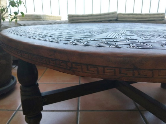 Image 1 of Elegant and exclusive Pazmiño Table "Aztec Calendar"