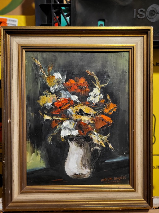 Vaas met bloemen in de smaak naar Vlaminck