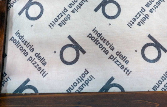 Image 1 of Mid-Century Modern Italian Walnut and Fabric Country Sofa by Pizzetti Roma, 70s