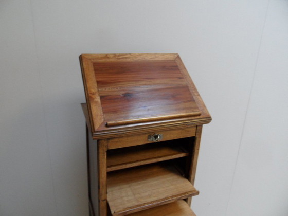 Vintage Rolluikkast Met Lessenaar – Opbergkast, Wood (photo 7 of 12)