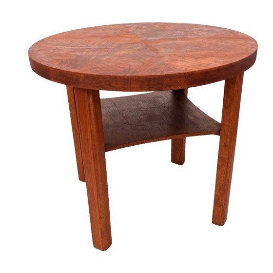 Image 1 of Mesa de centro redonda, mediados de siglo, Art Déco, después de la renovación, Alemania, años 1960.