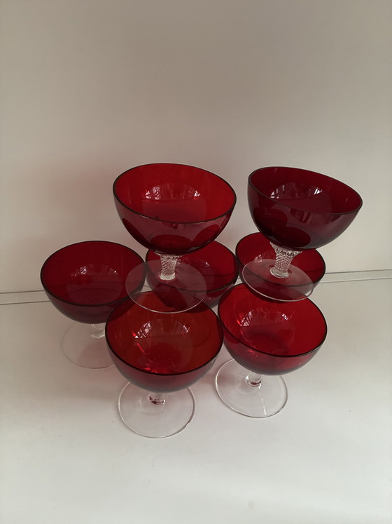 Image 1 of Mid Century George Borgfeldt champagne or dessert coupes set of 7