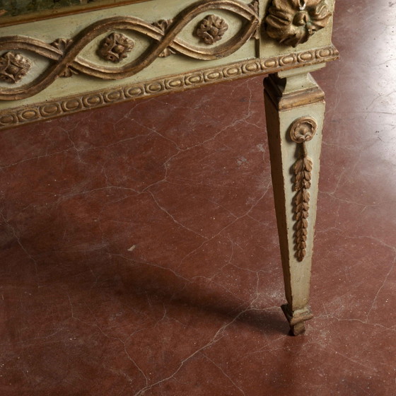 Louis XIV Lacquered Wood Console Writing Desk, 17th Century, Scagliola Top, Multi Color, Barok (photo 31 of 33)