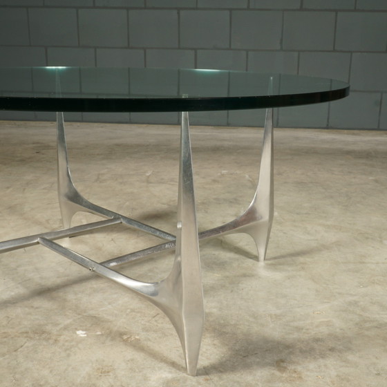 Image 1 of Vintage Aluminum Coffee Table - Knut Hesterberg for Ronald Schmitt - 1960s