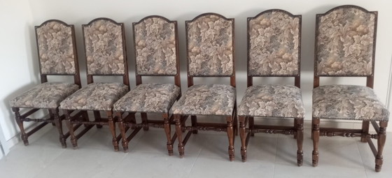 Image 1 of Prachtige eiken eetkamer stoelen (6 stuks)
