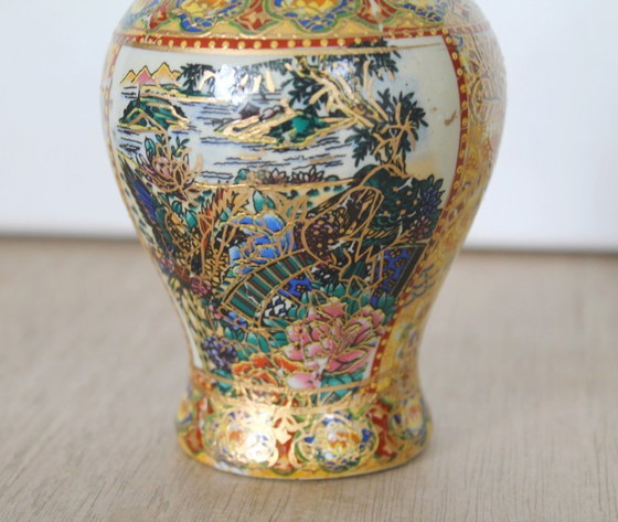 Image 1 of Vaso per zenzero/vaso da tempio in stile Satsuma giapponese, anni '60