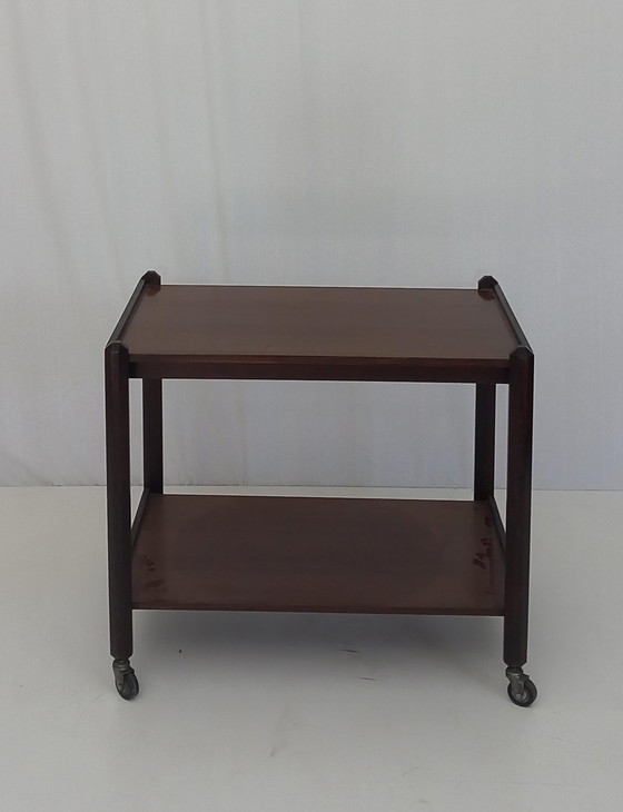 Image 1 of Walnut bar cart, 70s