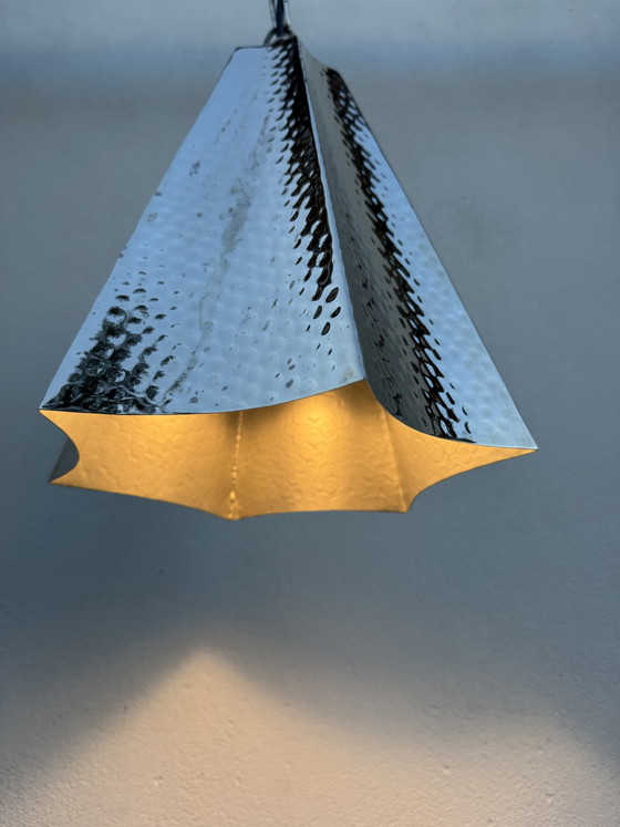Lampada a Sospensione Moderna in Metallo Cromato Martellato – Lampade a sospensione, Chrome (photo 12 of 14)