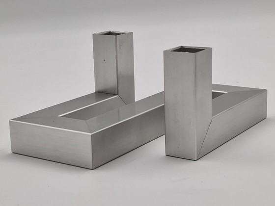 Image 1 of Candelabro de diseño que incluye velas a juego marcadas "Amabient"