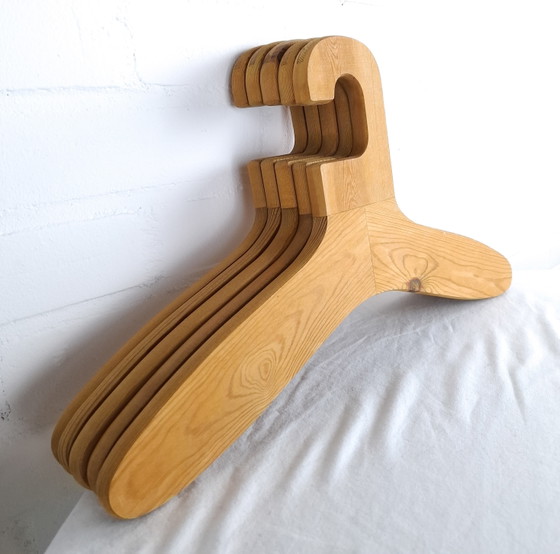 Image 1 of 5 vintage wooden clothes hangers Sven Larsson 1970s