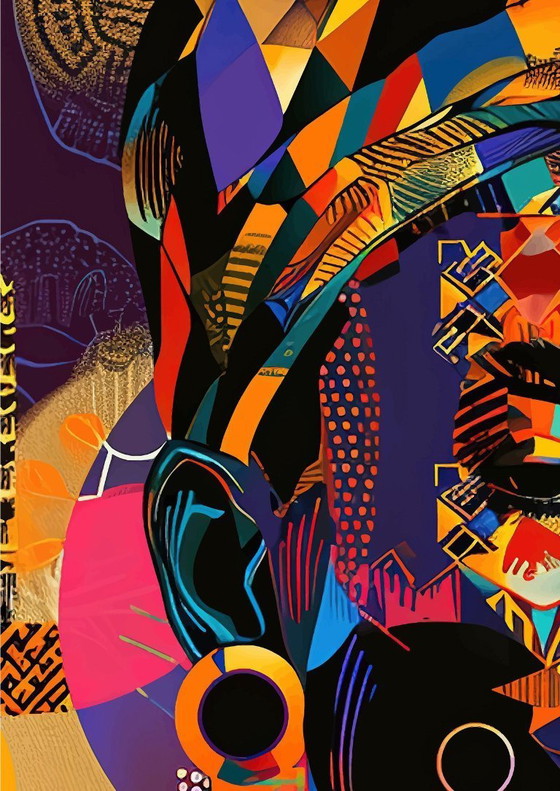 Image 1 of Ana María - Mujer Afro - Litografía del Artista