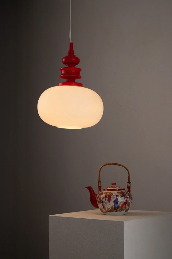 Lámpara Colgante Cosack con Adorno Rojo, Cosack Leuchten, Plafones, Vidrio (foto 7 de 9)