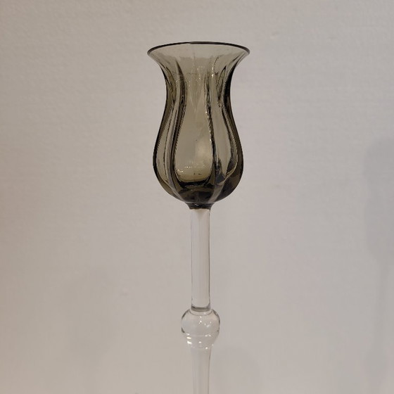 Image 1 of Coppia di portacandele “Tulip”, in vetro soffiato, Bjönn Wiinblad per Rosenthal, anni 2000 – Germania