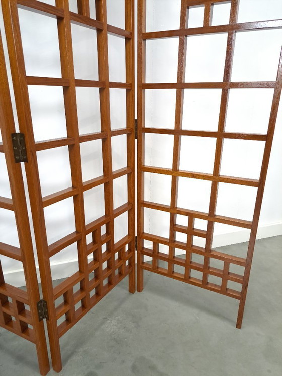 Image 1 of Teak houten kamerscherm roomdivider