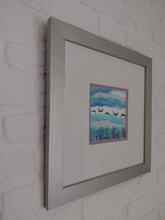 Image 1 of "Geese above the treetops" Gallery Suncorner