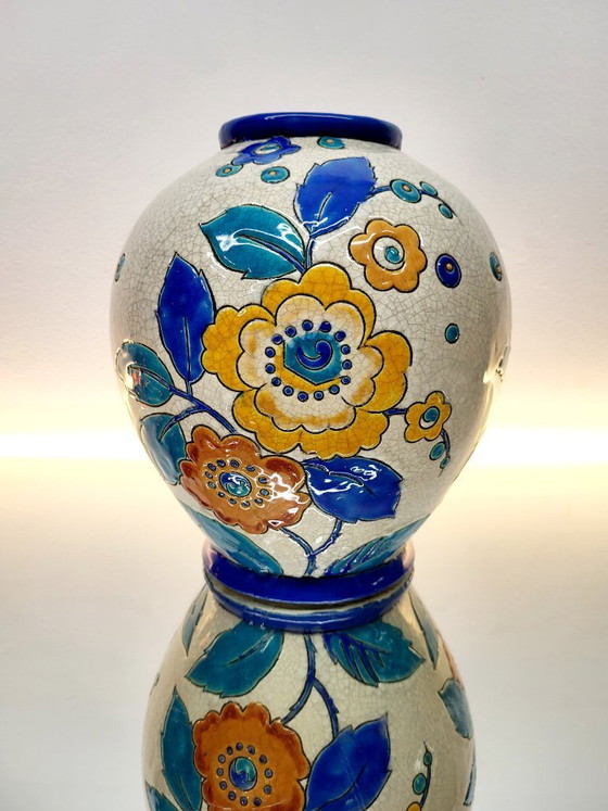 Image 1 of Boch Frères Keramis vase – decor D.2516 – ca. 1939 – Belgium