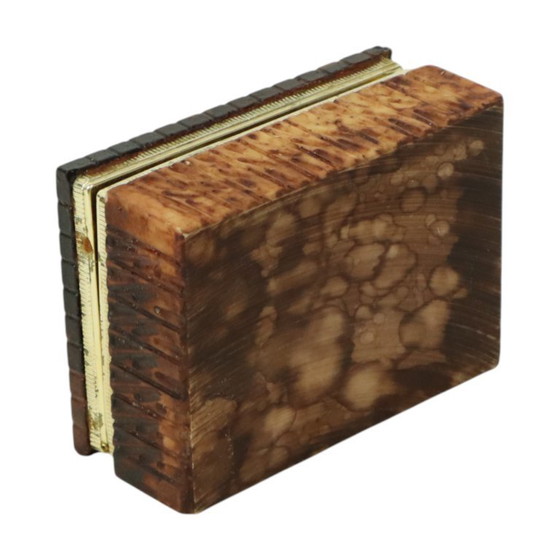 Image 1 of Scatola per fumatori vintage in alabastro arancione