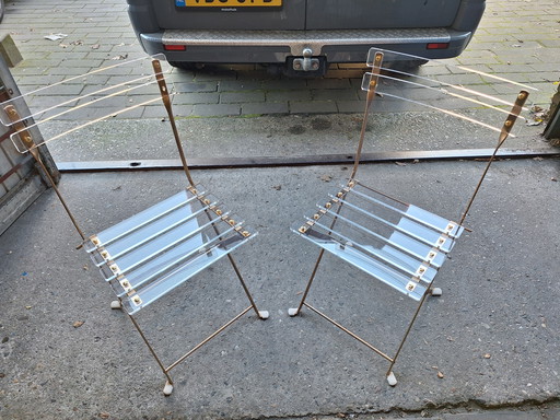 2 folding chairs "The Invisibles" by Yonel Lebovici