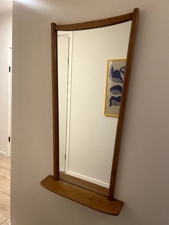 Image 1 of Houten spiegel uit het midden van de vorige eeuw, circa 1956