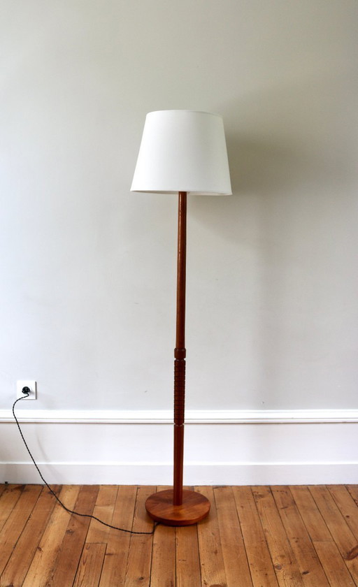 Vintage Scandinavian teak floor lamp, 1960