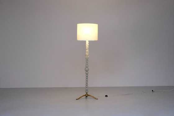 Image 1 of Murano glass and bronze floor lamp attributed to Seguso Vetri, Italy 1950s.
