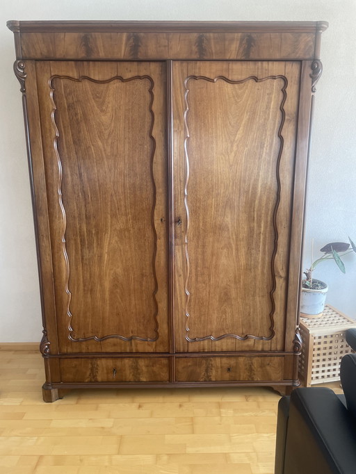 Oak linen closet
