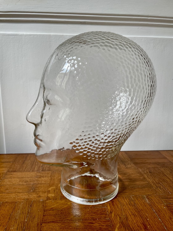 Image 1 of Vintage glazen paspop hoofd