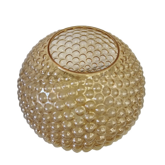 Image 1 of Paralume a bolle d'aria giallo vintage