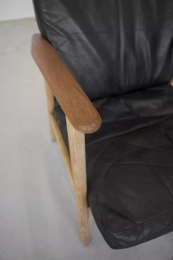 Image 1 of Danish mid-century teak & oak armchair, 1950s