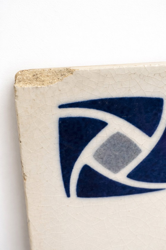 Image 1 of Paar antike SOMAG MEISSEN Fliesen – Jugendstil-Jugendstil-Keramik – Deutschland 1900