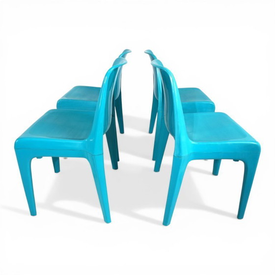 Image 1 of Set van 4 Schröder & Henzelmann Space Age eetkamerstoelen, 1970