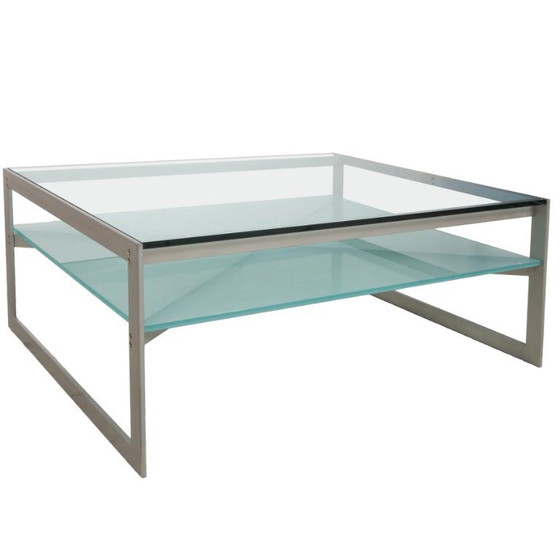 Image 1 of Christine Kröncke Carax salontafel van glas en staal