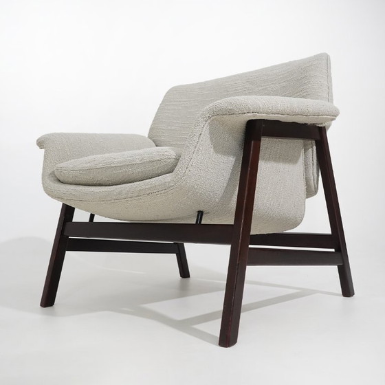 Poltrona „849“ di Gianfranco Frattini per Cassina, anni '50, Poltrone, Metallo, Beige (foto 8 di 12)