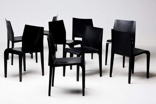 Chaise Laleggera, Riccardo Blumer pour Alias, magnifique noir au grain apparent – eetkamerstoelen, Wood