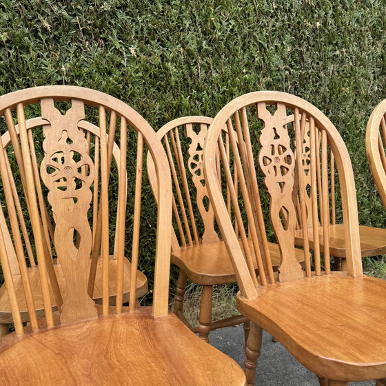 Image 1 of Set of 6 vintage wooden chairs