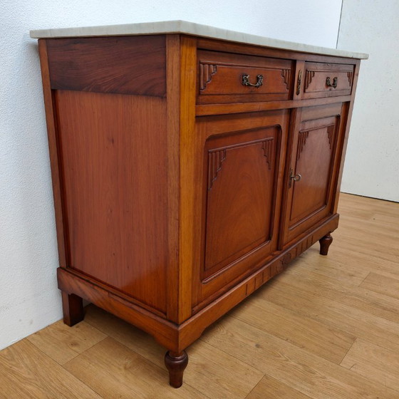 Image 1 of Vintage antique dresser, sideboard, chest of drawers, bathroom vanity with marble top